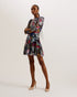PAYSLYY-Dresses-Mesh Mini Dress With Shoulder Gathers- Ted Baker Romania